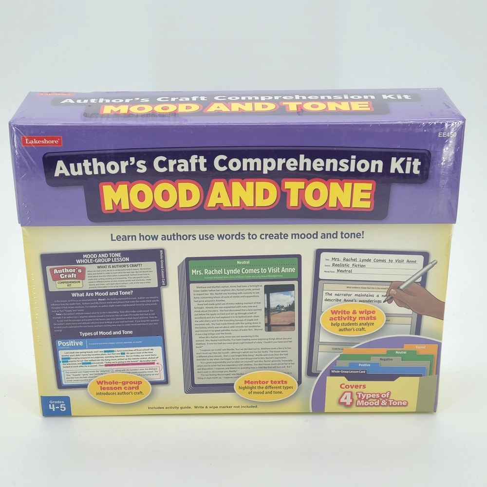 Lakeshore Author's Craft Comprehension Kit MOOD AND TONE EE450 Grades 4-5